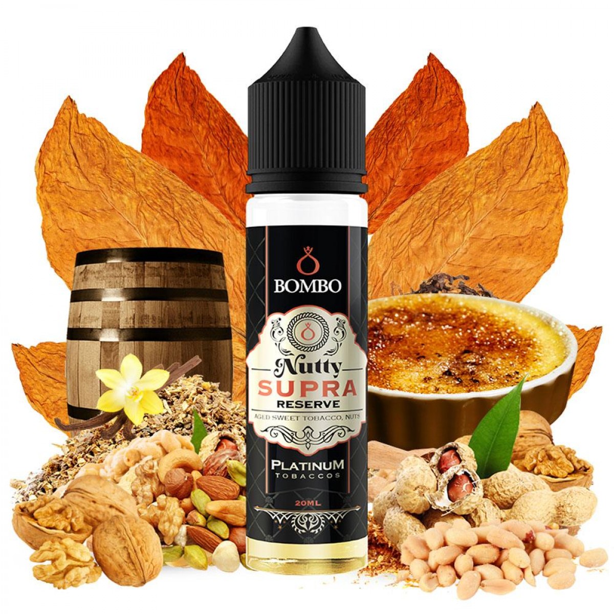 BOMBO PLATINUM TOBACCOS NUTTY SUPRA RESERVE 20ML/60ML FLAVORSHOT