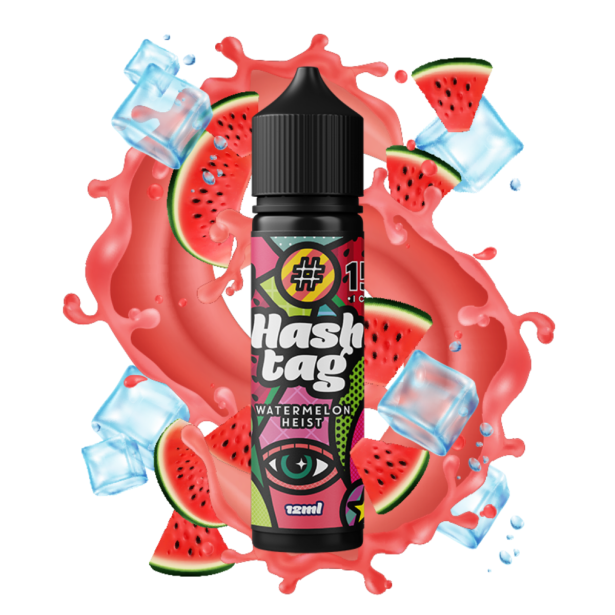 HASHTAG -#15 WATERMELON HEIST (ICE) FLAVORSHOT 12/60 ML